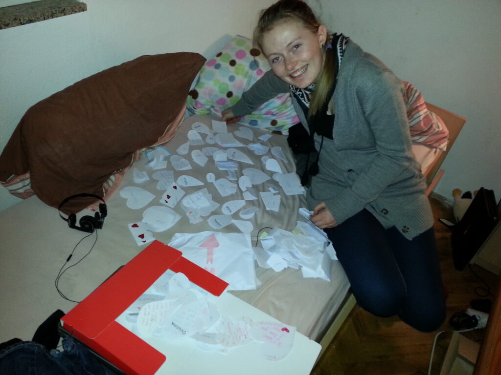 Anita og valentinskort