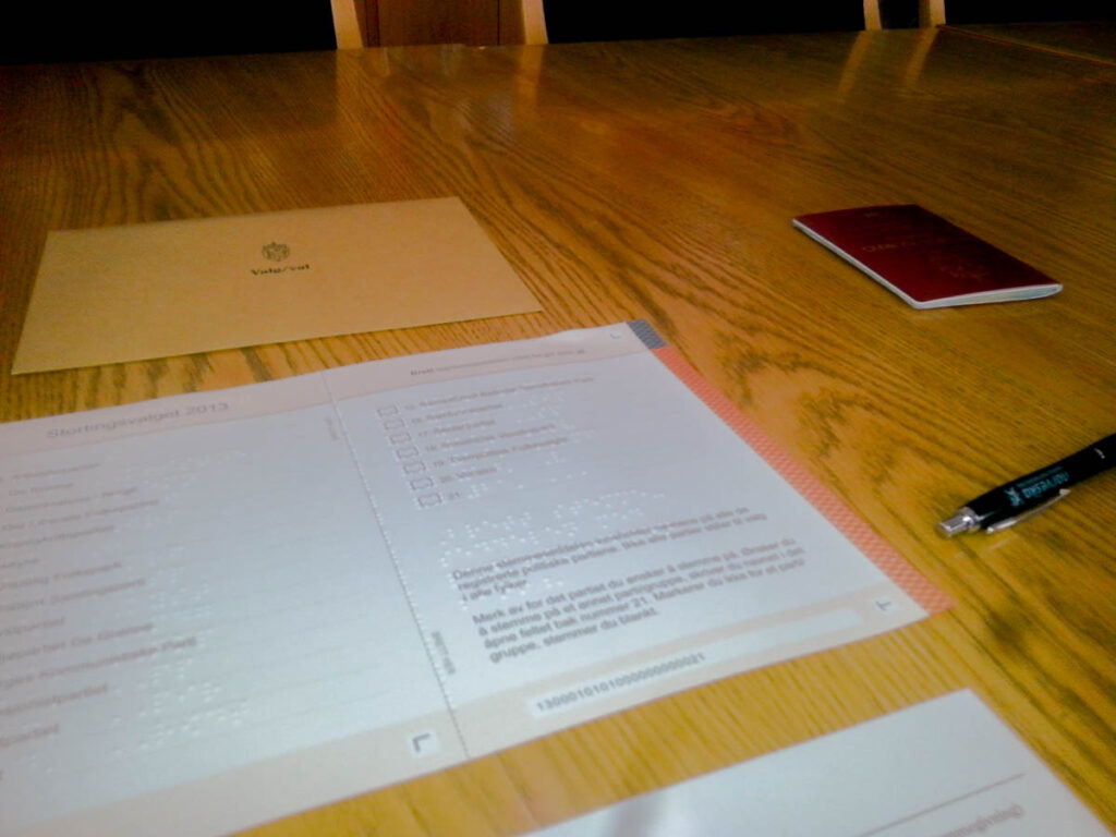 Førehandsstemming på ambassaden etter alle kunstens reglar